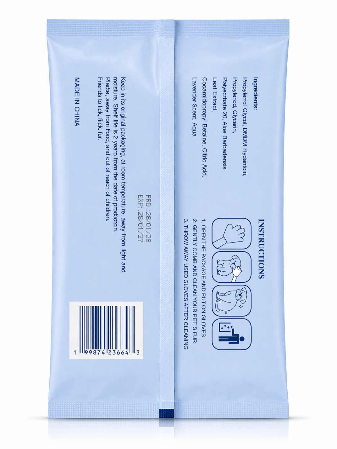 Pawlished Pet Glove Wipes